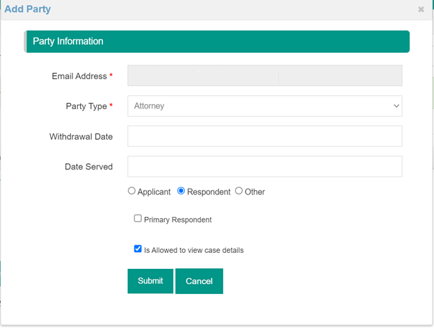 Filing Parti E-Filing